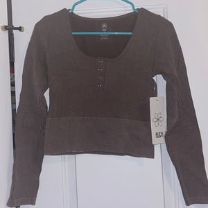 Aura long sleeve crop top medium/large